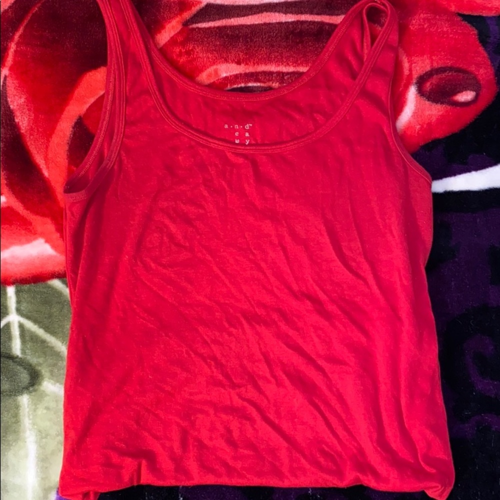 Red tank top